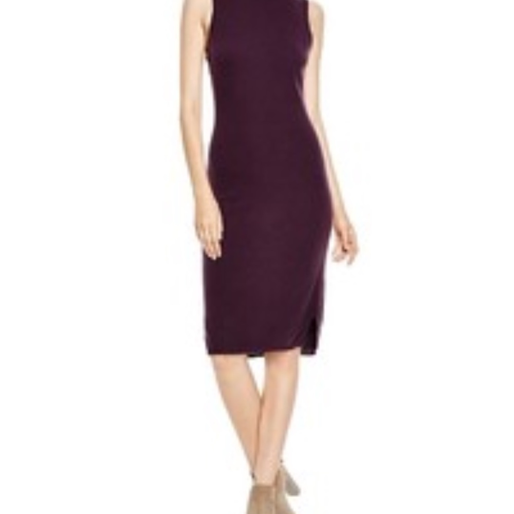 Autumn Cashmere sleeveless turtleneck.  100% cashmere. Sz L